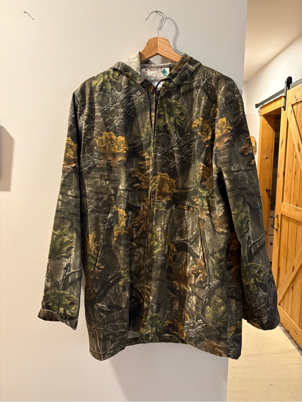 Men's Camouflage Hooded Jacket - Realtree Style - vintage